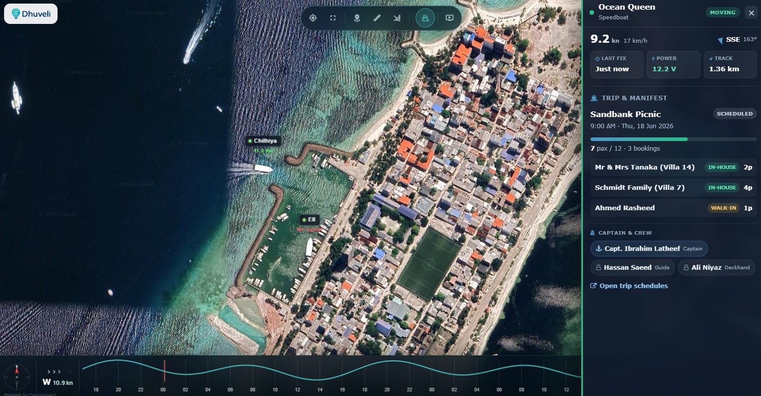 Dhuveli live fleet map